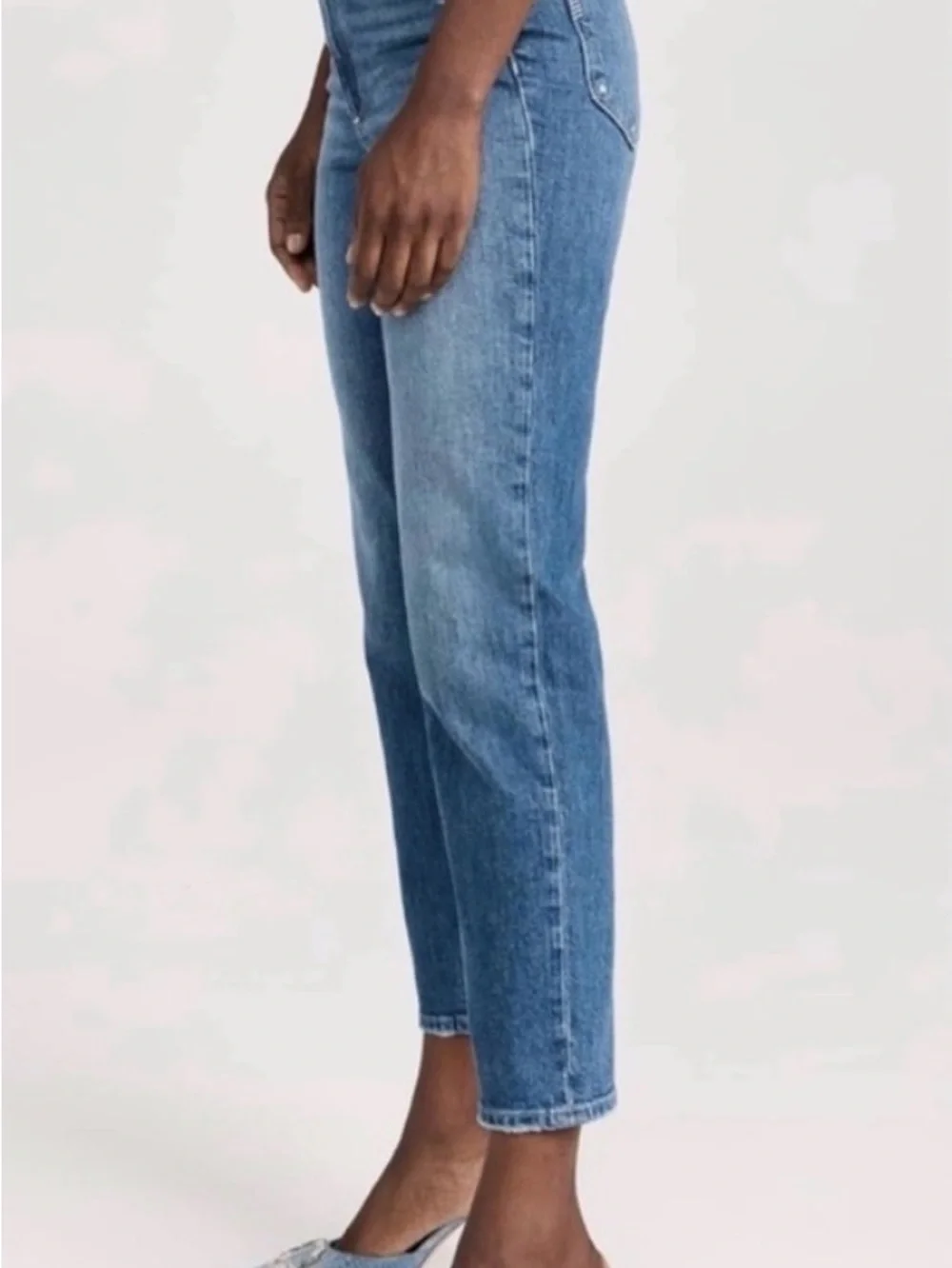 PAIGE Sarah Straight Ankle Mid Wash Jeans Organic Cotton Sz 27 EUC - Picture 2 of 15